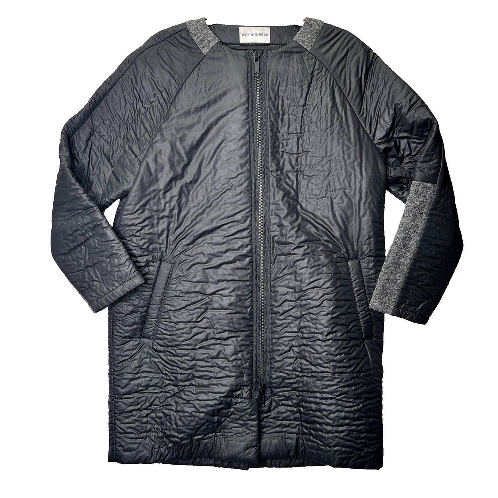 Won Hundred Black Jacket Coat Size 40 Medium‎ Wool Blend Mixed Material Designer